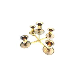 Vintage Centerpiece 5-Arm Brass Candle Holder
